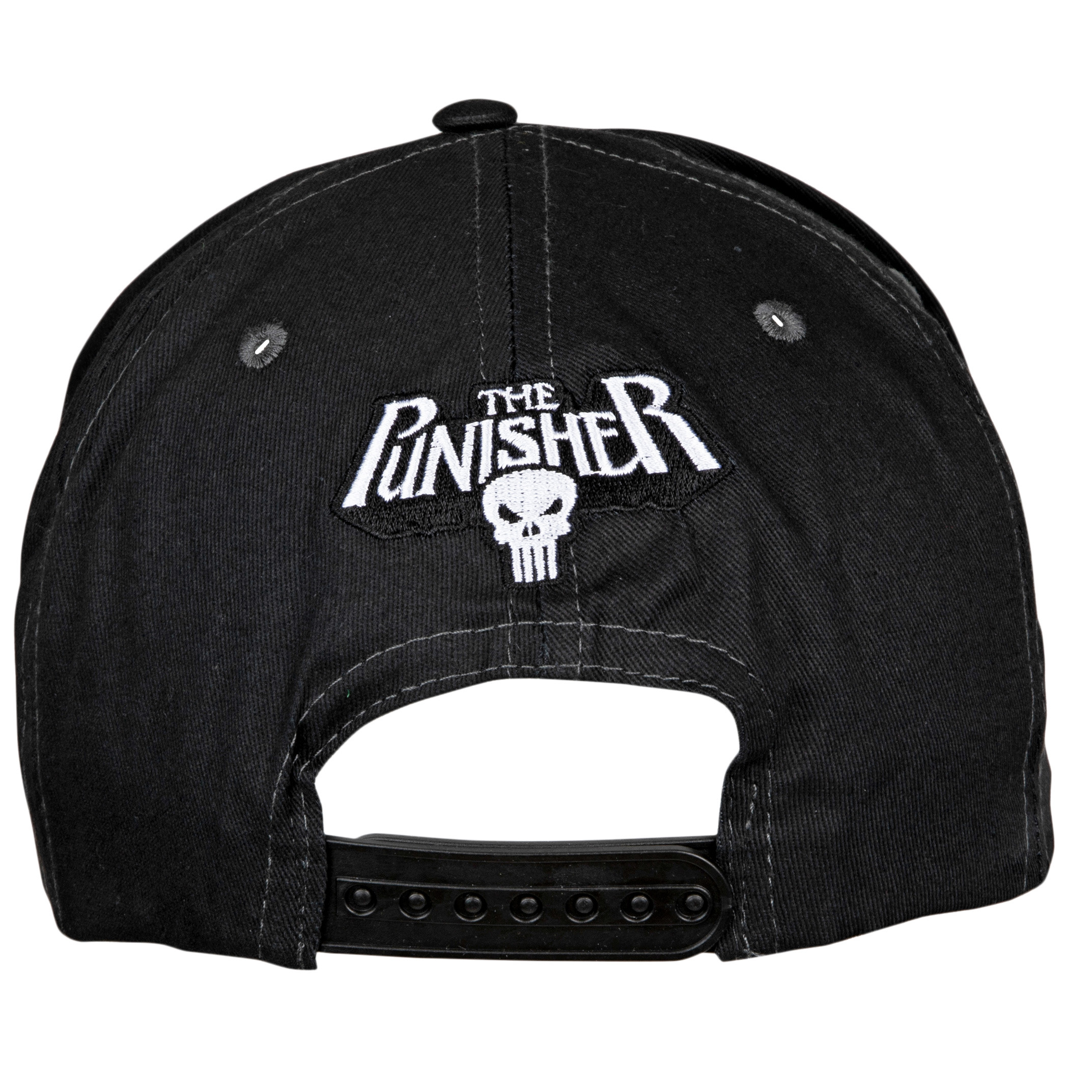 Marvel The Punisher Skull w/ Rear Printed Logo Adjustable Snapback Hat